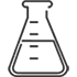 exames laboratoriais- frasco com líquido dentro