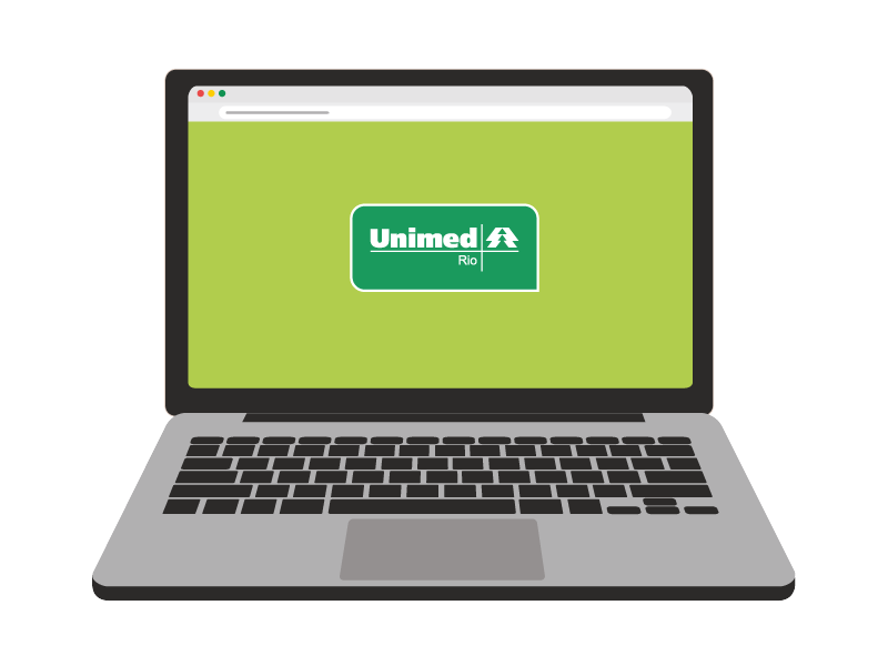 Laptop com site da Unimed-Rio